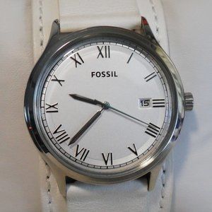 Vintage  Fossil FS-4800 Analog White Dial Watch